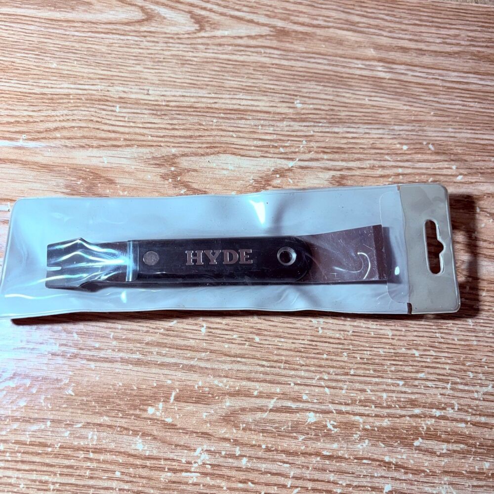USA Made Hyde Tools 2-In-1 Glazing Tool 1.25" Chisel Blade Slotted V Blade 02950